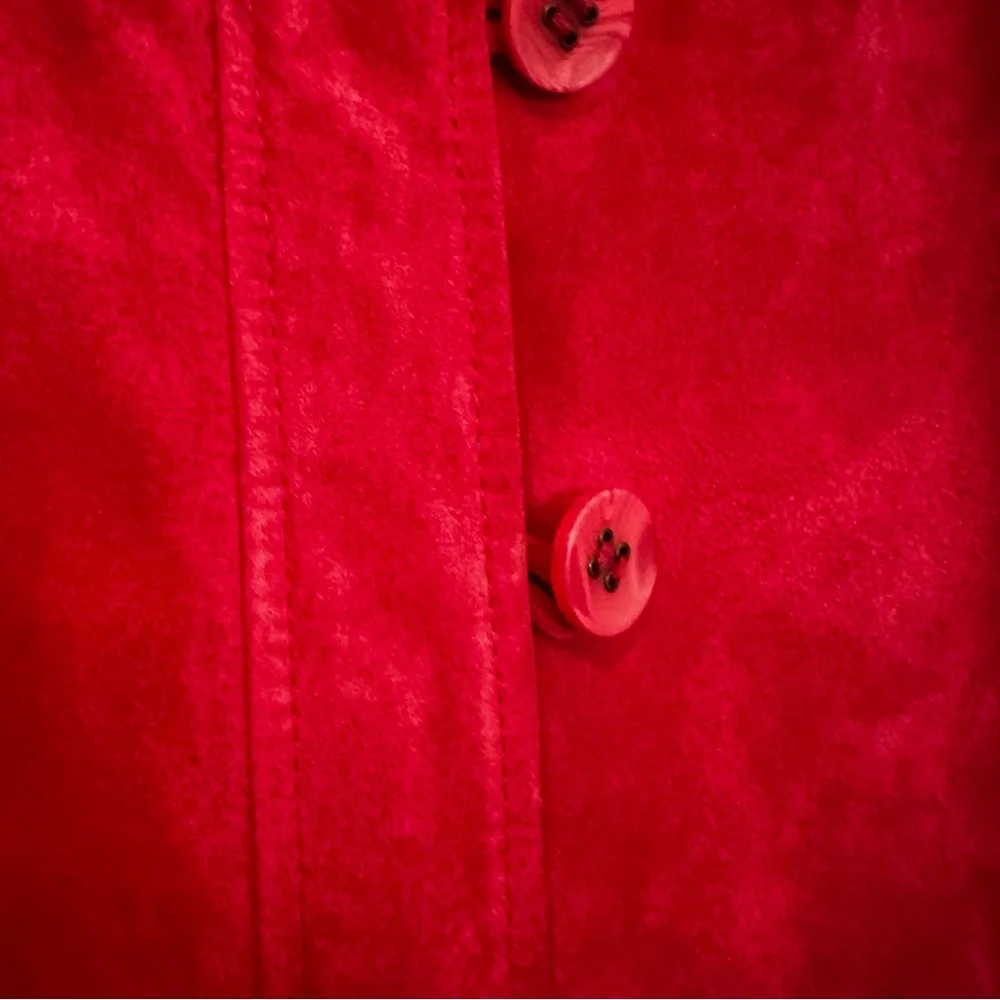 Tehama Nancy Haley Suede Ribbed Knit‎ Sleeves Jacket Women's Medium Fuchsia - Picture 4 of 9